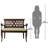 Dayton Upholstered Mahogany Bench