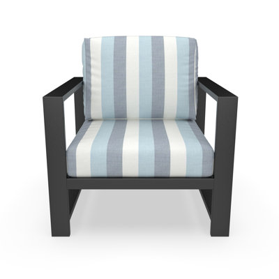 Dulcie Metal Outdoor Armchair with Sunbrella Cushions by Birch Lane