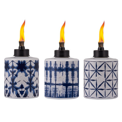TIKI Brand 575 Inch Table Torch Glass Tiedye