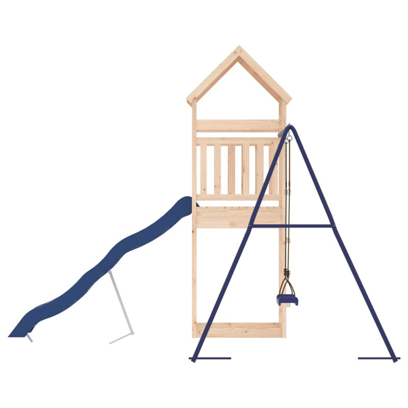 Guillen Freeport Park Pine Swing Set with Swing(s) , Slide(s), Natural Pine