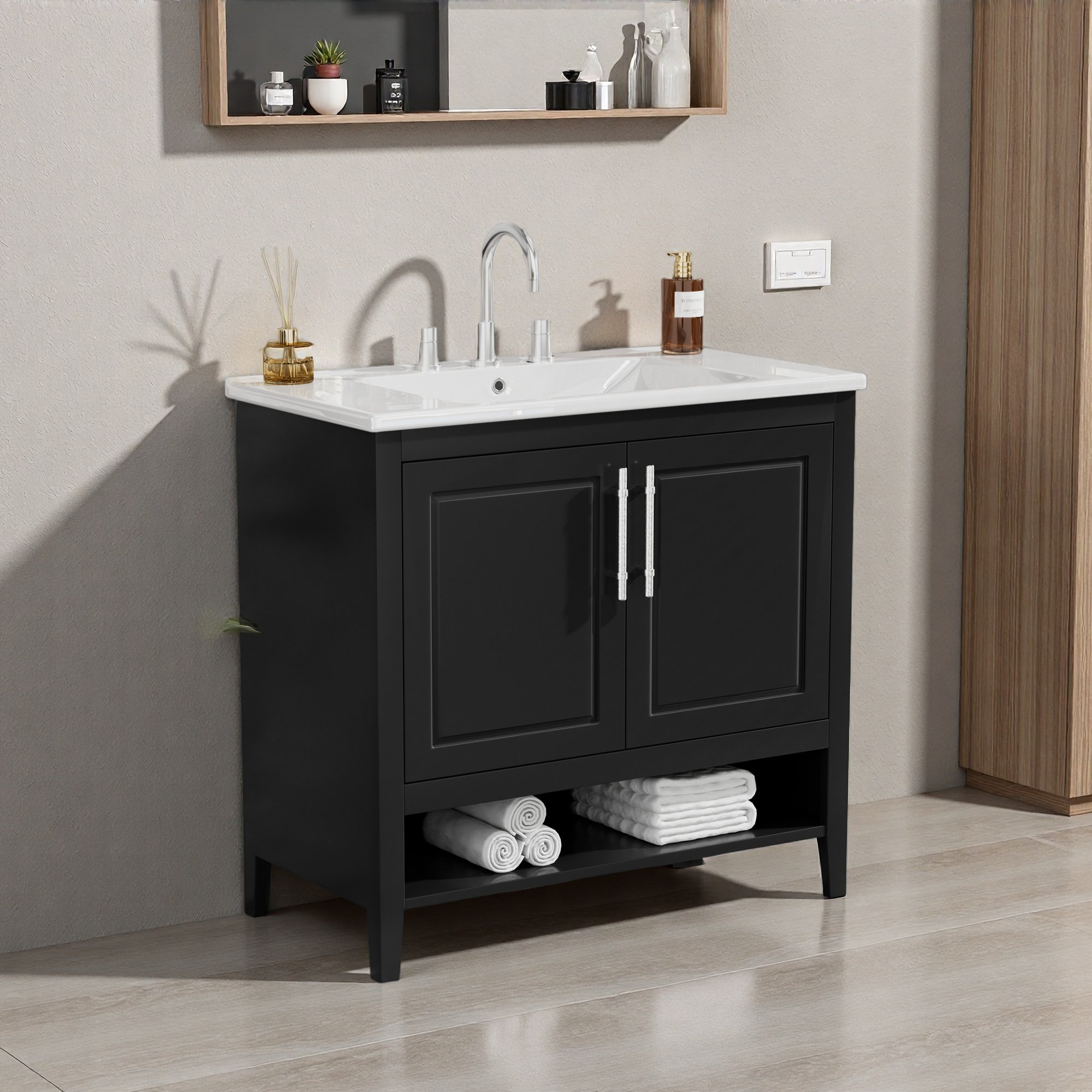 Lark Manor™ Bathroom Vanity With Sink, Multi-Functional Bathroom ...