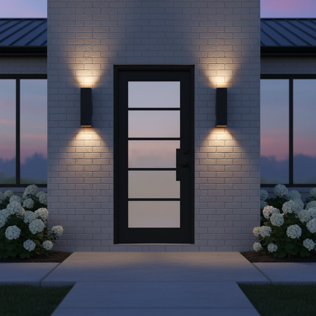 Dyer 2-Light Outdoor Armed Sconce, 18.5" H x 5" W x 5" D, Black, No