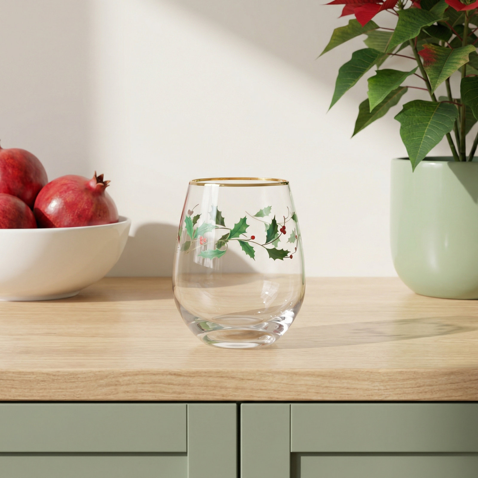 Holiday 4-Piece Wine Glass Set