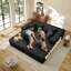 Méridienne double surdimensionnée 80,3 po Boneless, canapé-lit Boneless avec 4 coussins et canapé-lit en nuage pour le salon intérieur-1467064179