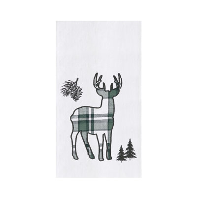 Torchon 100% coton Woodland Evergreen
