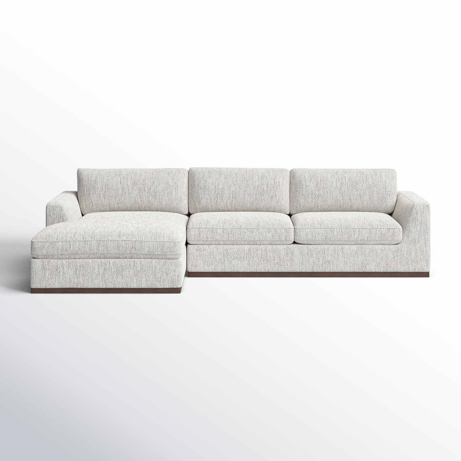 Marah Modular Upholstered Chaise L-Sectional, Left Hand Facing, Merino/Cotton