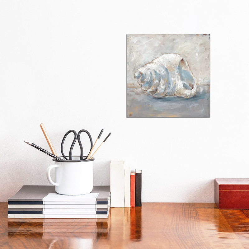 Blue Shell Study IV par Ethan Harper-reproduction d’art, Toile tendue, H 12 po x l 12 po x P 1,5 po, Pas de tapis