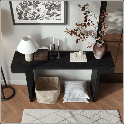 Console rustique avec finition en bois vieilli