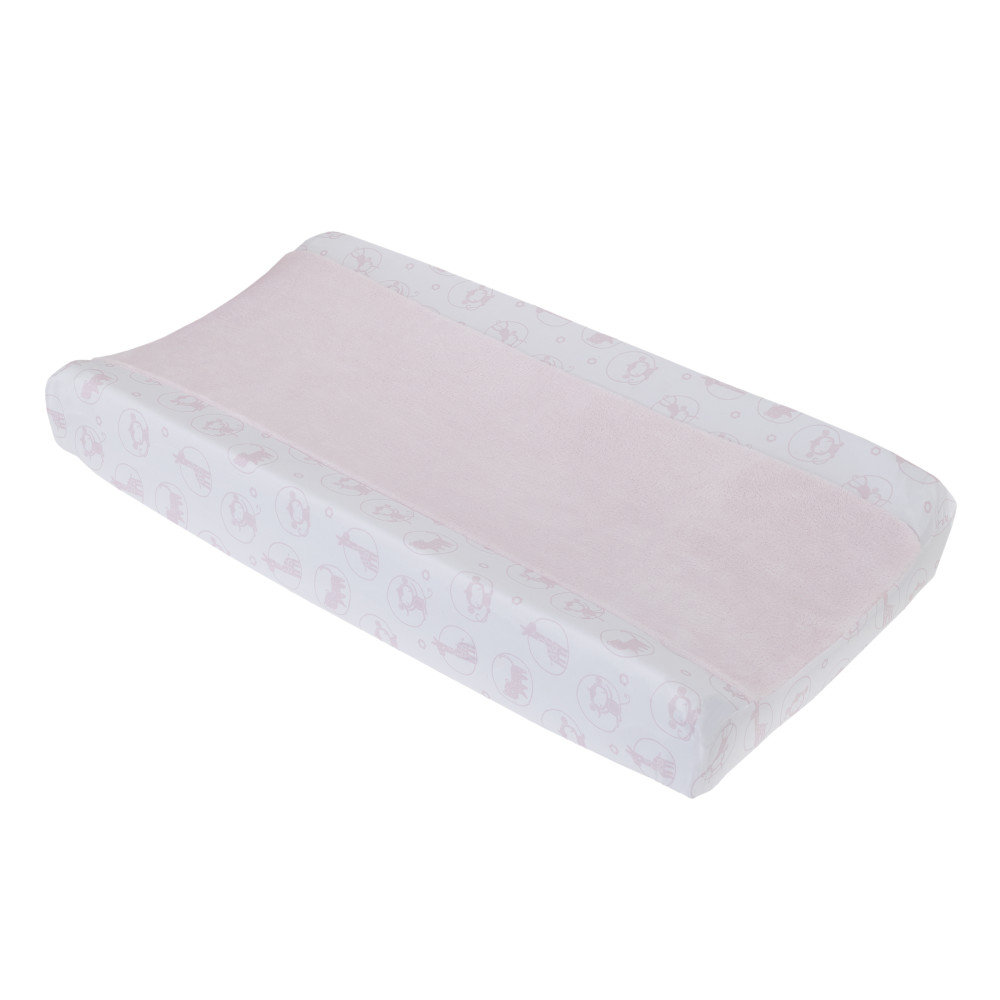 Little Love by NoJo Sweet Jungle Friends Toby Monkey, Cheetah and Giraffe Super Soft Contoured Changing Pad Cover Indigo Safari