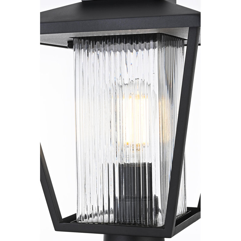 Shannen 10 Inch Outdoor Post Light in Black