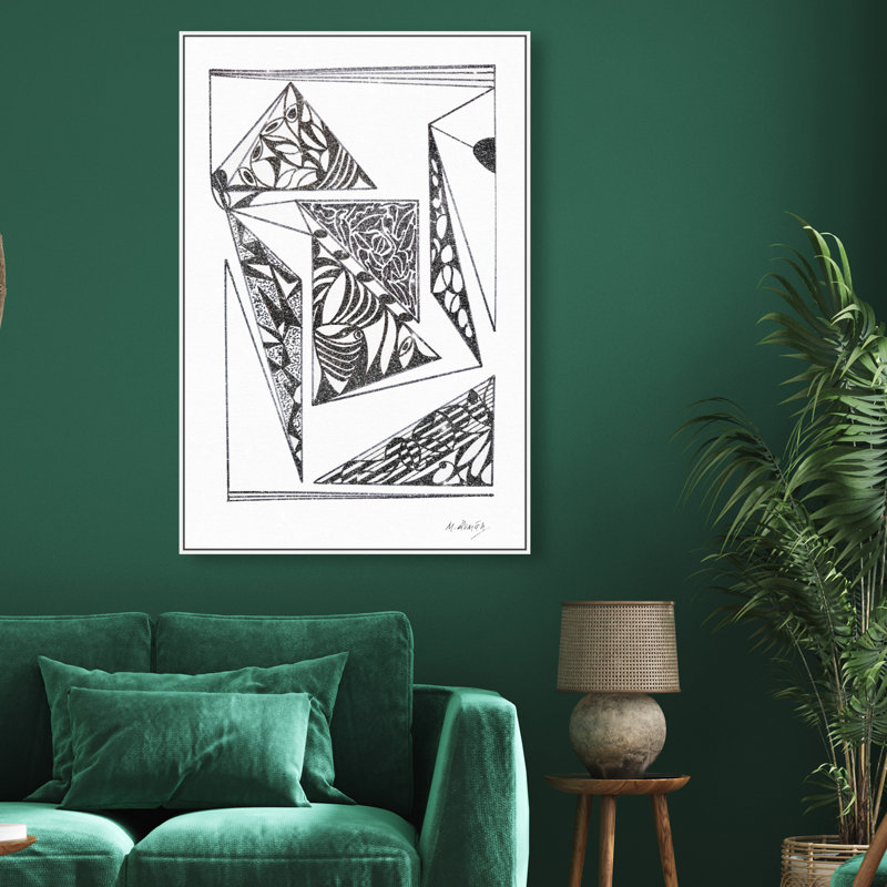 Manuel Roman - Pages Graphic Art Canvas, 16"H x 11"W, White Floater Frame