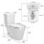 Toilette allongée en céramique, 1,1 / 1,6, blanche, confortable, siège à fermeture en douceur, et, T036wt allongée, céramique
