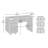 Desk, White Finish
