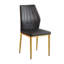 Ensemble de 6 chaises de salle à manger ergonomiques en PU avec structure métallique robuste-1565657619