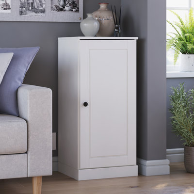 100% Solid Wood 3-Shelf Bookcase with Solid Door and Adjustable Shelves by Latitude Run