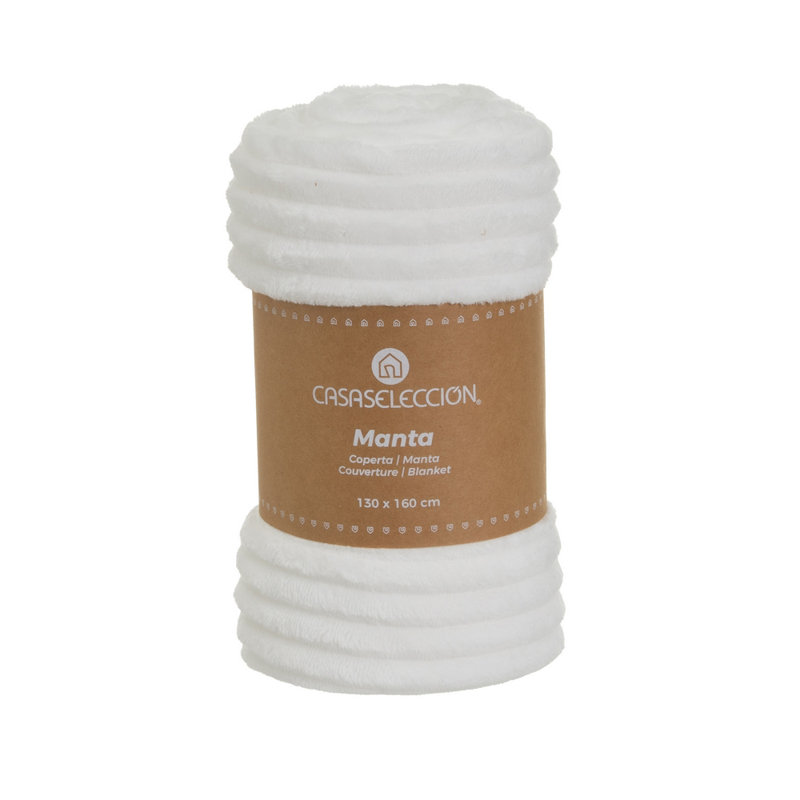 Roti Chunky Knit Throw Blanket, White