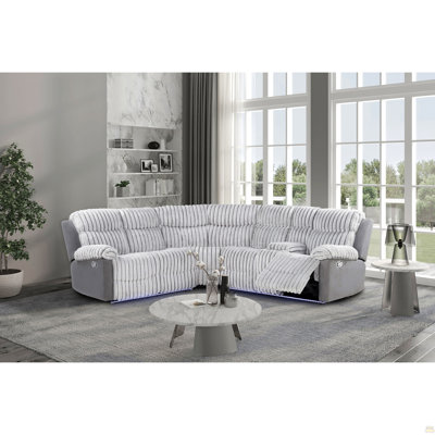 Bruni Grey Sectional With LED
