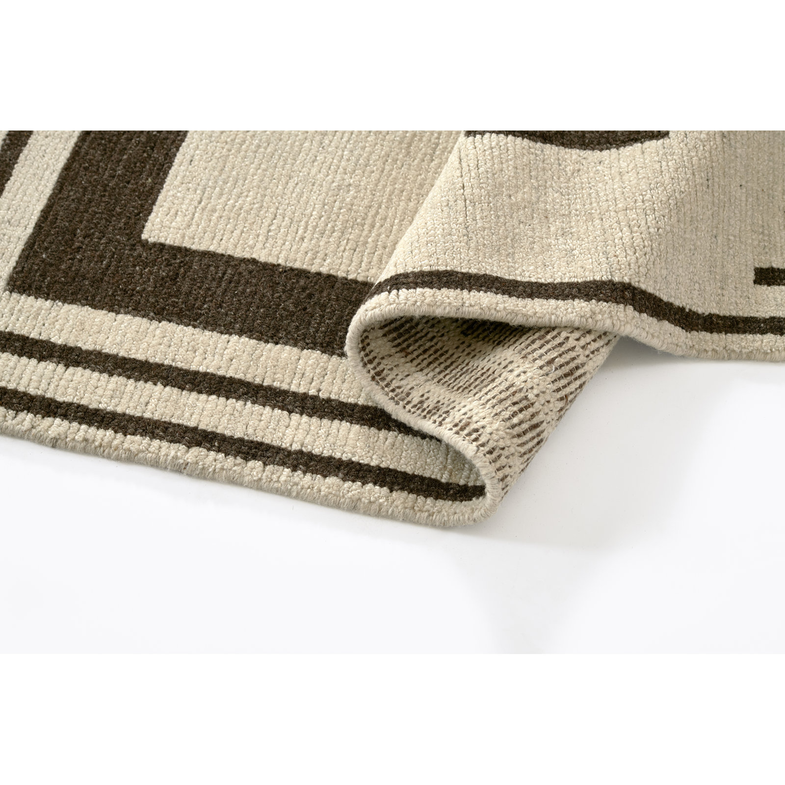 Theresa Brown Hand-Woven Geometric Wool Rug, 9' X 12'