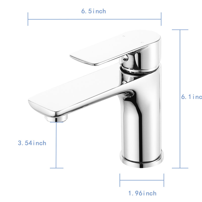 Robinet de salle de bain chaud et froid - Laiton, style moderne, poignée de lavabo en laiton à poignée simple, aérateur pour une circulation fluide et eau
