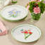 Mirabella Porcelain Dinner Plate Set of 4, elegant lightweight plates with artistic patterns, ideal for everyday meals, entertaining, brunch, mix and match styling and beautifully coordinated table settings