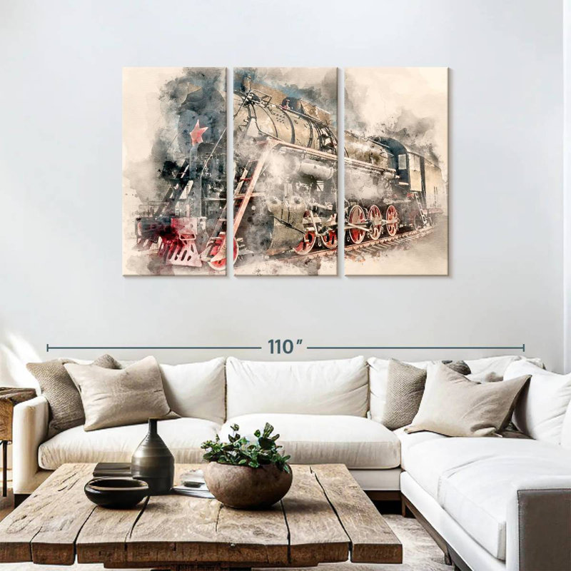 Mehar Steam Engine Colors, 48" H x 74" W
