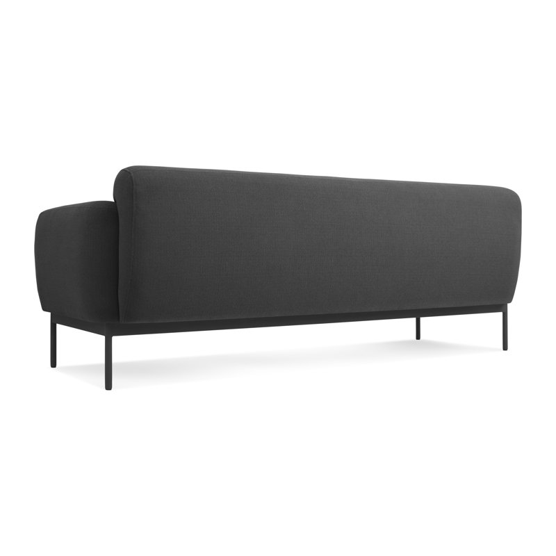 Puff Puff Sofa, Edwards Light Grey Crossweave, 31" H x 87" W x 35" D