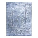 Overdyed One-of-a-Kind Rectangle 9'1" X 11'10" Hand Knotted Area Rug