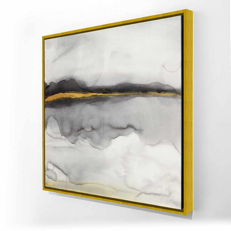Art sur toile encadré abstrait doré
