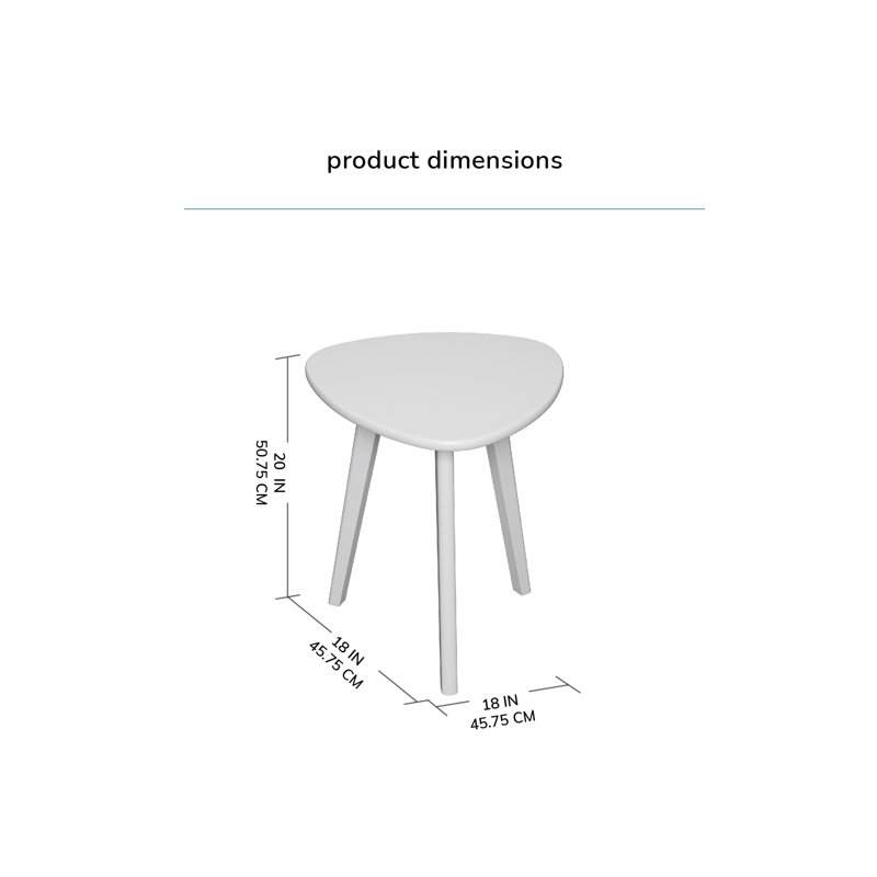 Tables de bout en bois massif Axel, Noyer, H 20 po x l 18 po x P 18 po