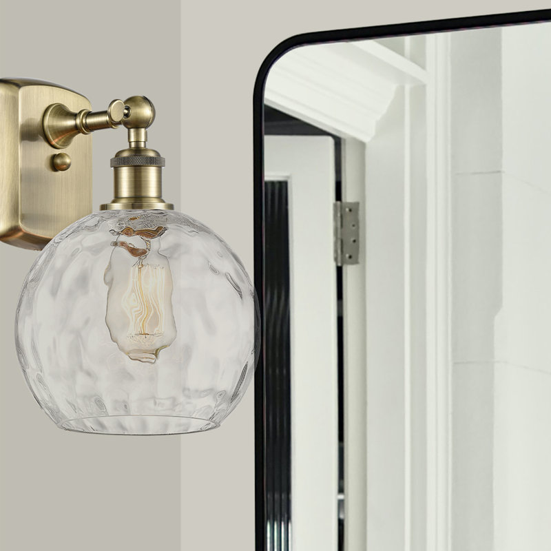 Applique murale 1 lumière 8 po Shauna, Laiton antique, Led