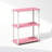 Furinno Turn-N-Tube 3-Tier Multipurpose Compact Display Rack, Shelving Unit, Bookcase, Pink/White-98104135-105401850