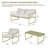 Modular Green All-Steel Webbing Sofa Set Of 4-Piece -118196039