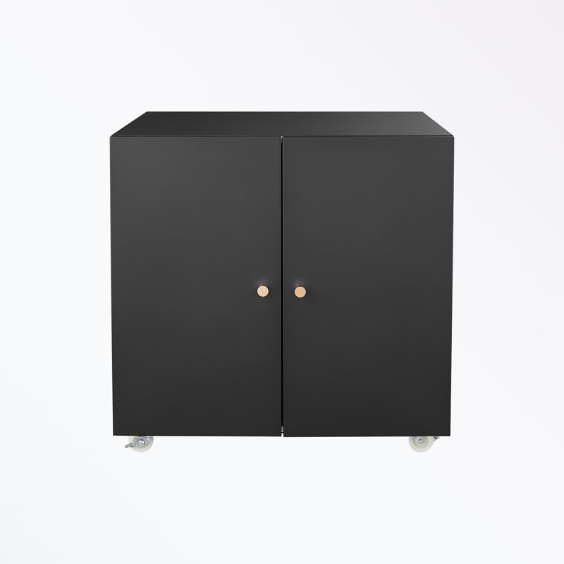 Armoire de rangement à 1 tablette de 23,62 po de largeur Meliame, Noir