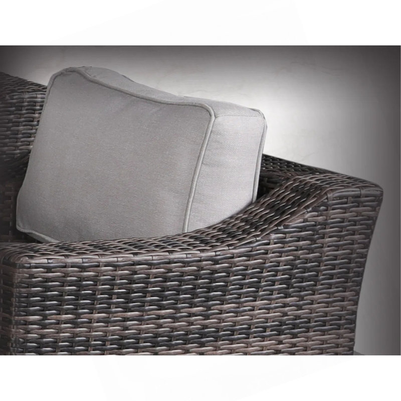 Chaise de patio pivotante pour l'extérieur avec coussins - siège confortable entièrement assemblé