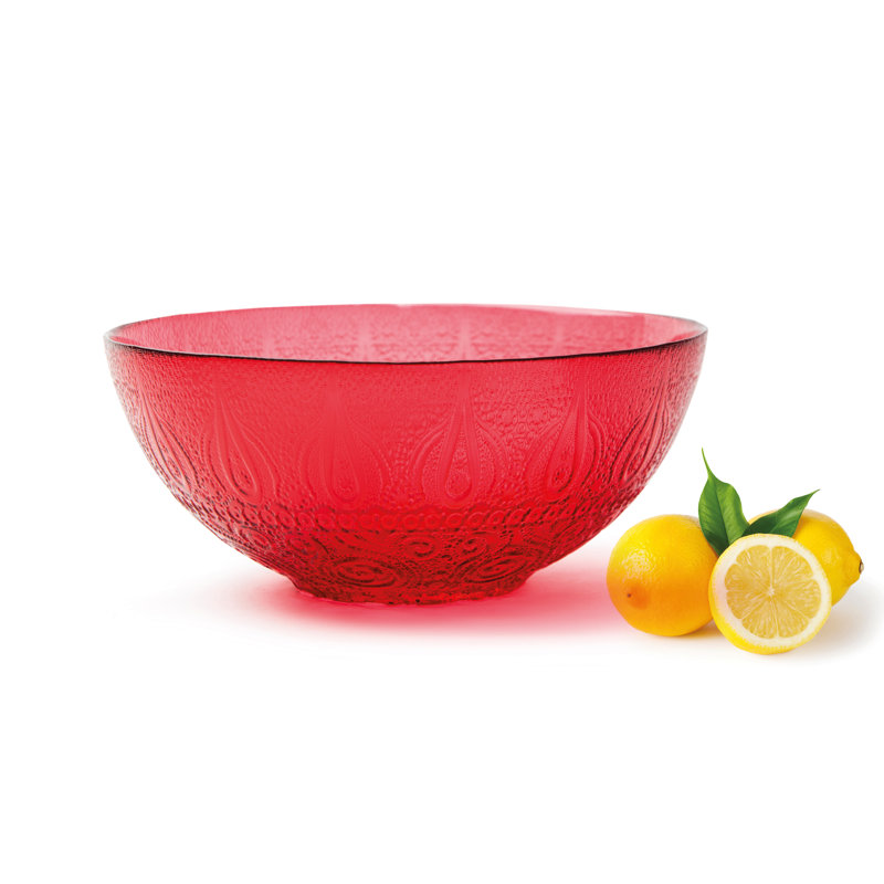 Arabesque Red Salad Bowl