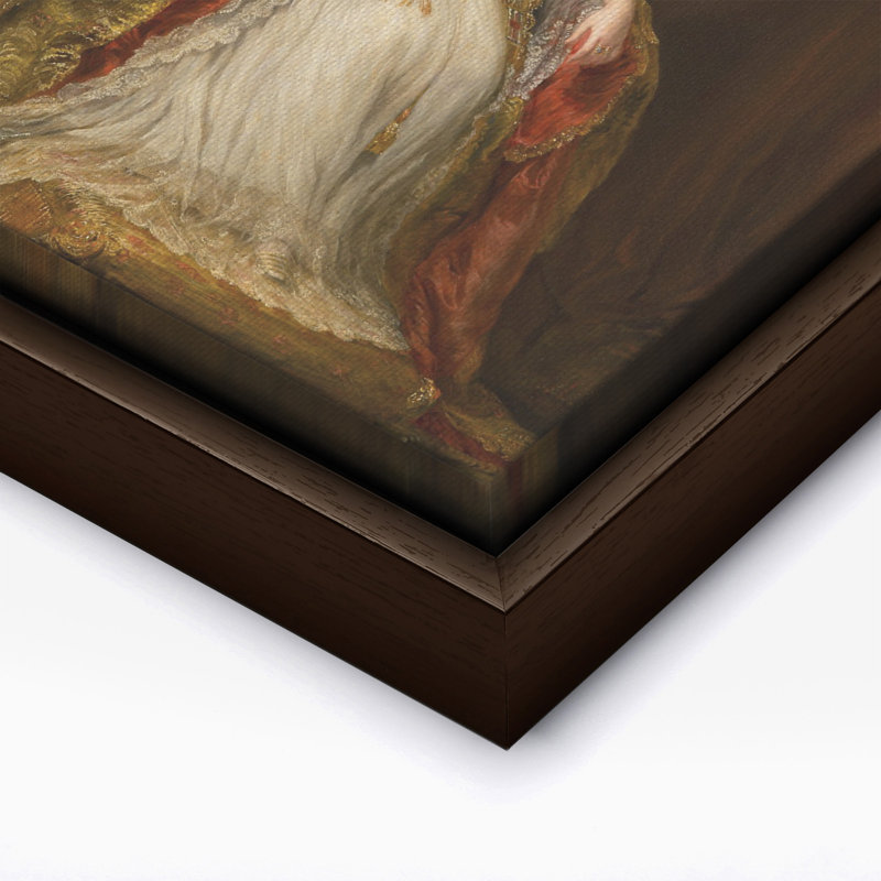 Couronnement de la reine altérée, Canvas, 16"H x 20"W, Brown Framed