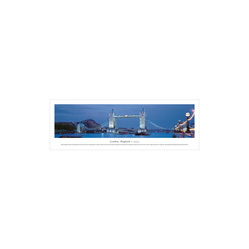 Large Framed London Skyline Print in Contemporary Style