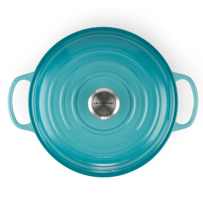 Le Creuset Signature Enameled Cast Iron Braiser with Lid, Caribbean