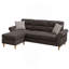 Reversible Sectional Set W/ 2 Accent Pillows In Tan
