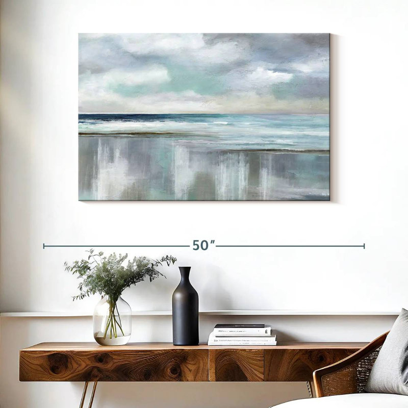 Cyan Sunrise, 26" H x 39" W
