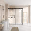 Cabine de douche à roulettes exposée sans cadre avec verre transparent l 68 po x H 76 po Belizzi
