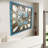 Wall Clock 24" Square Oversized for Living Room decor with Real Moving Gears America Collection-94246276