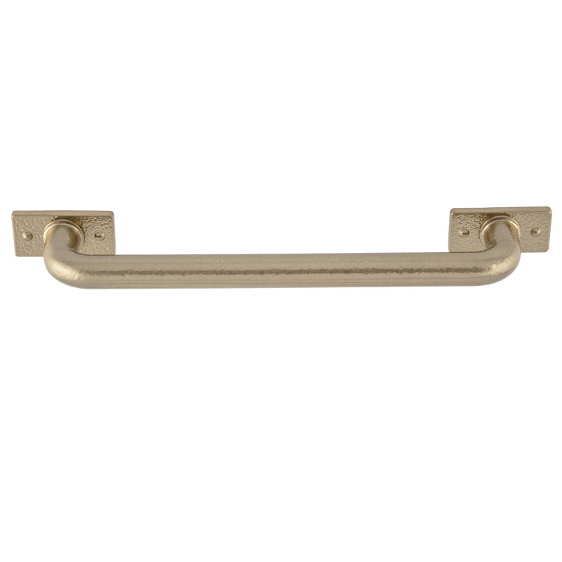 Molly 6-1/2" Center to Center Satin Brass Hammered Bar Drawer Pull, Satin Brass, 6.5"