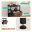 Table de chevet avec station de charge et 2 tiroirs en tissu, table de chevet avec ports et prises USB, table de bout avec tablette ouverte-122494973-129715229