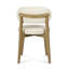 Chaise en cuir végétalien performance performance crème Lucas