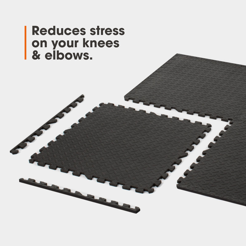 60 x 60 cm Non-Slip Indoor Door Mat, Black