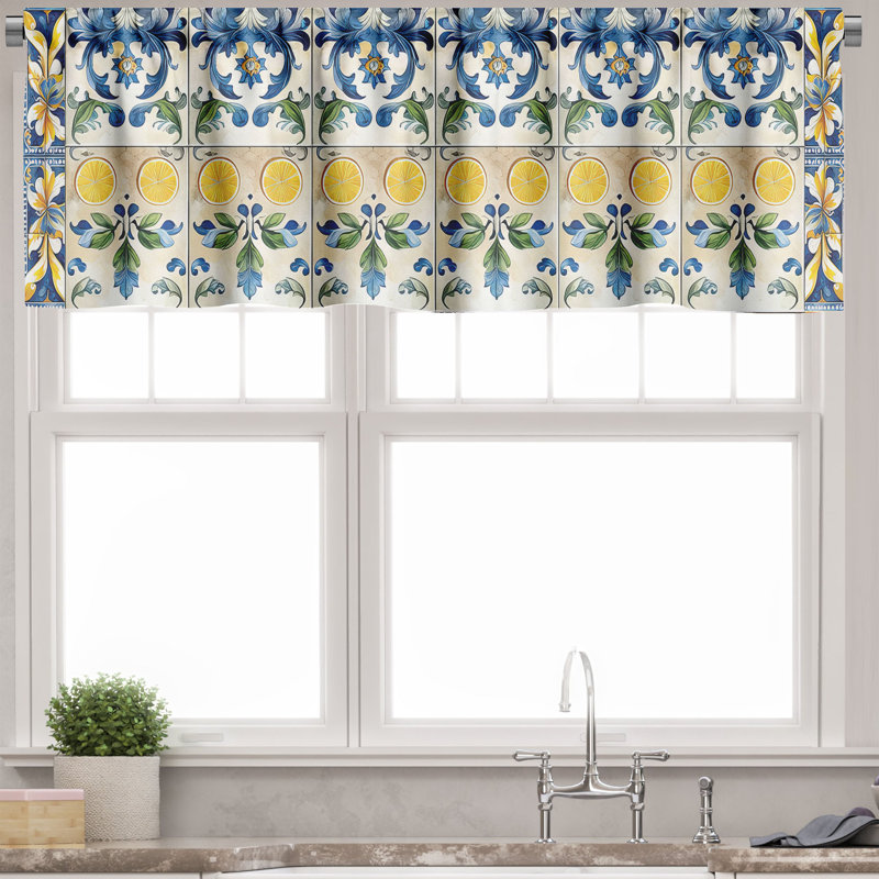Damask Tailored Window Valance, 54" W x 12" L