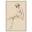 Art mural, portrait de femme nue assise sur toile-105304407-105304413
