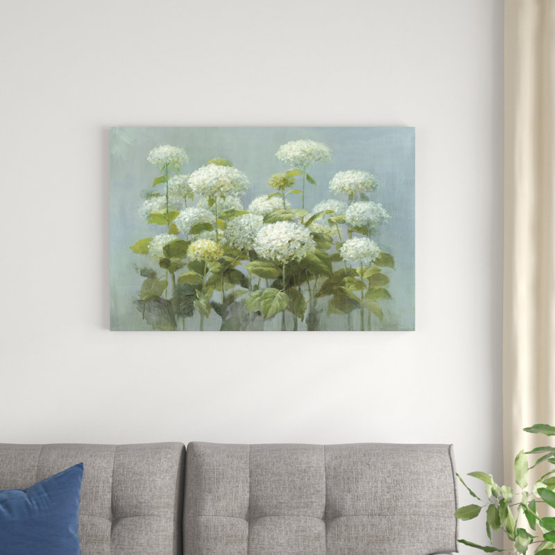Jardin d'hortensias blanc, H 36 po x l 24 po x P 1,25 po