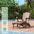Folding Adirondack Chair With Cup Holder,HDPE Outdoor Chair With Comfort Ergonomic Seat For Patios,Lawn,Garden, Backyard Use-125353059